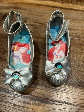 Silver Glitter Ariel Ballet Flats - Little Girls size 8